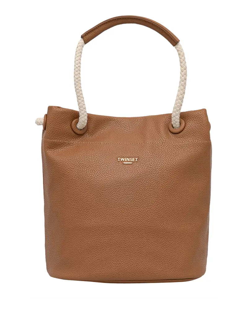 borsa a secchiello twin set da donna - marrone