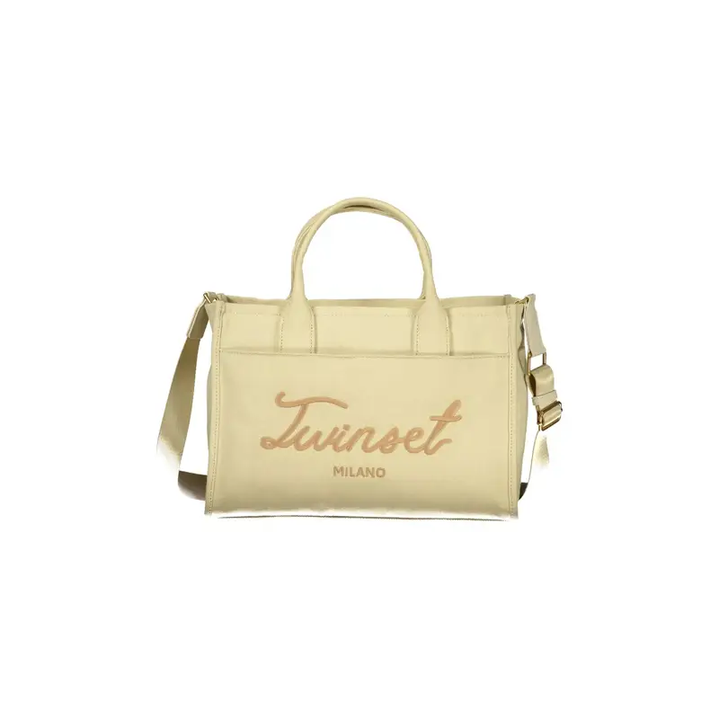 Borsa a Tracolla Donna Beige Ricamo
