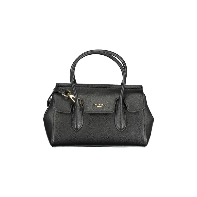 Borsa a Tracolla Donna Nera Logo Nero