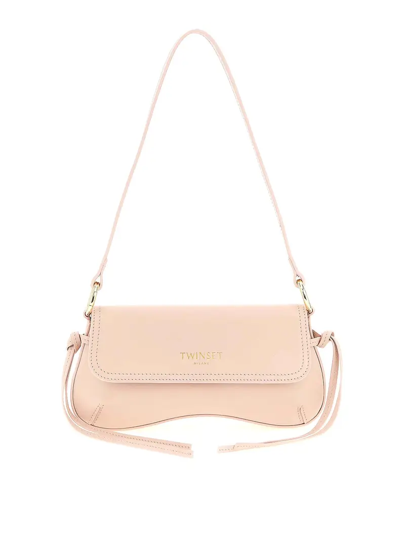 Borsa a tracolla in pelle Color Carne E Neutri