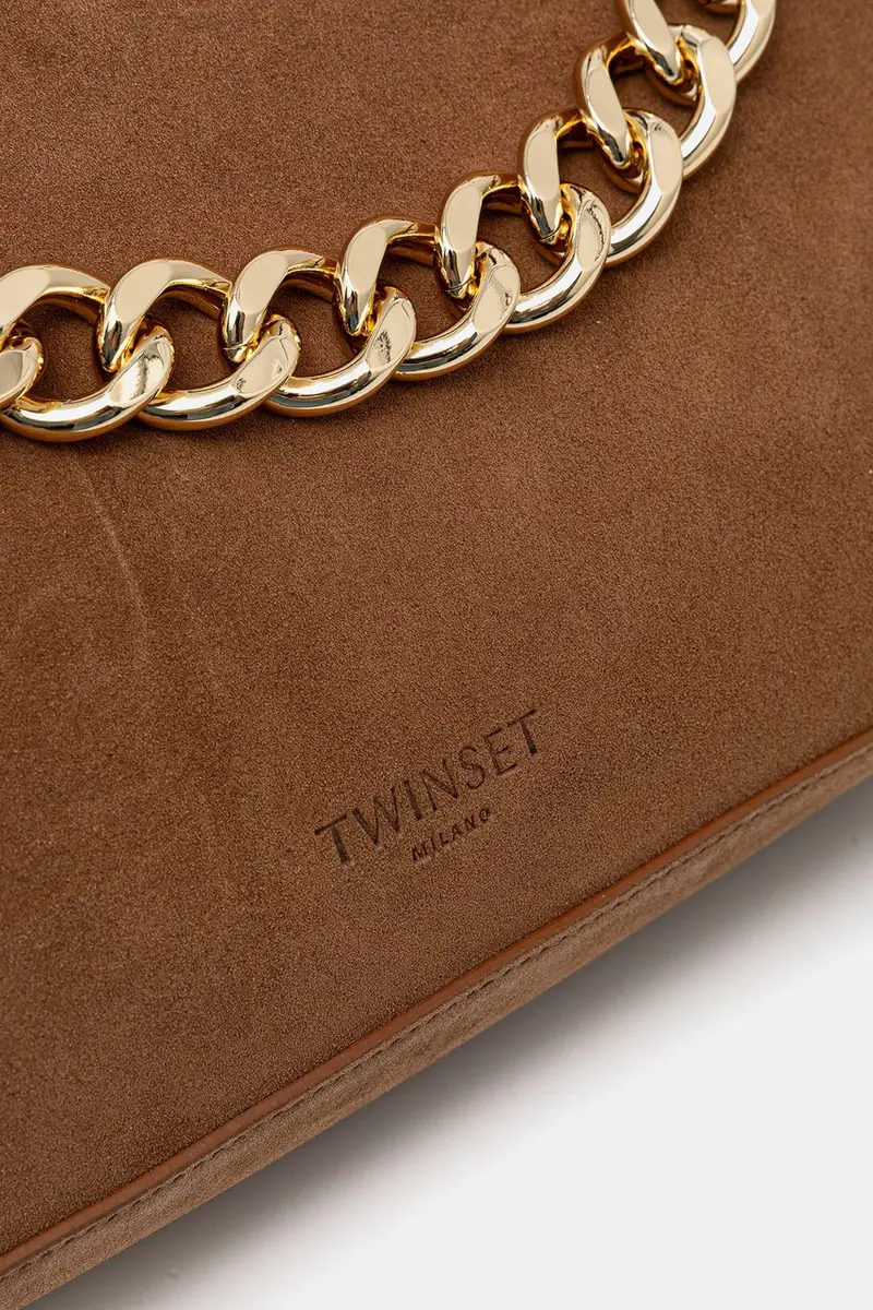 borsa in pelle scamosciata colore marrone 252TB7162 miniatura 4