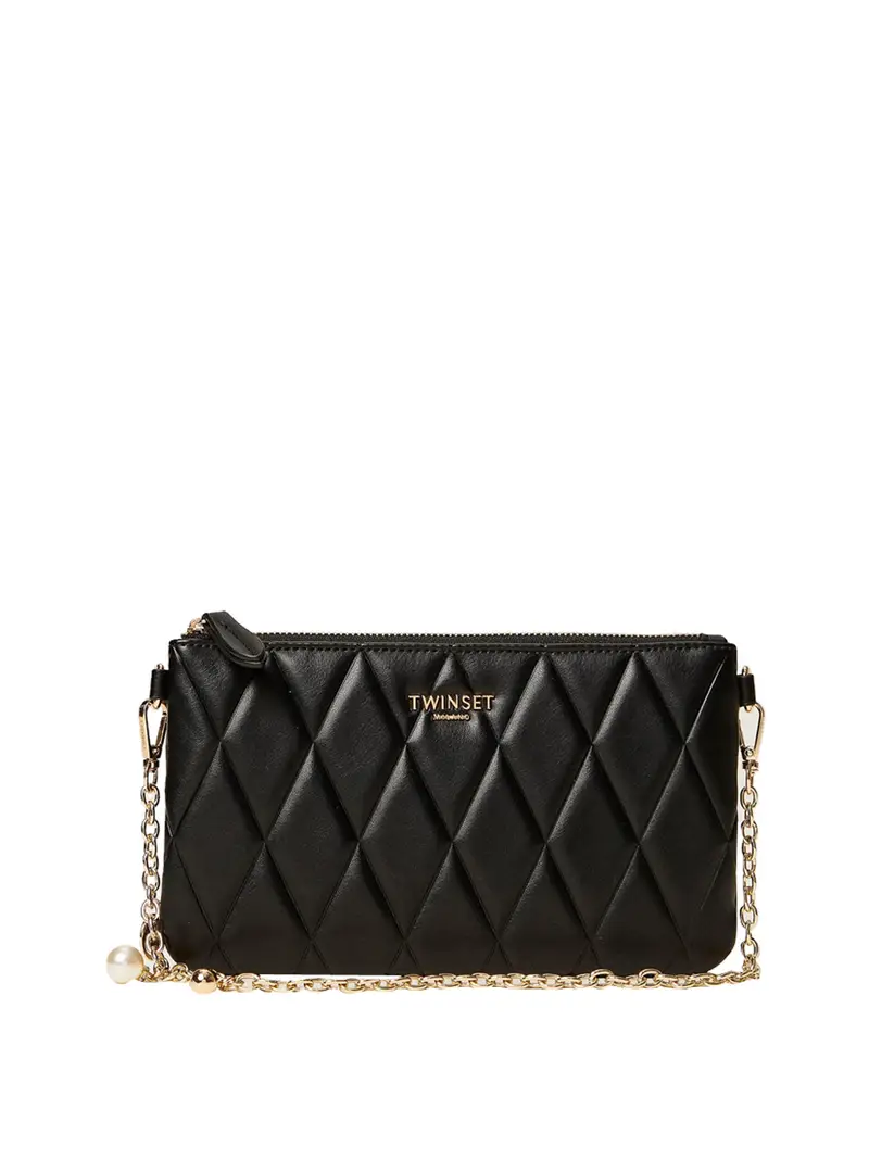 borsa pochette twin set da donna - nero