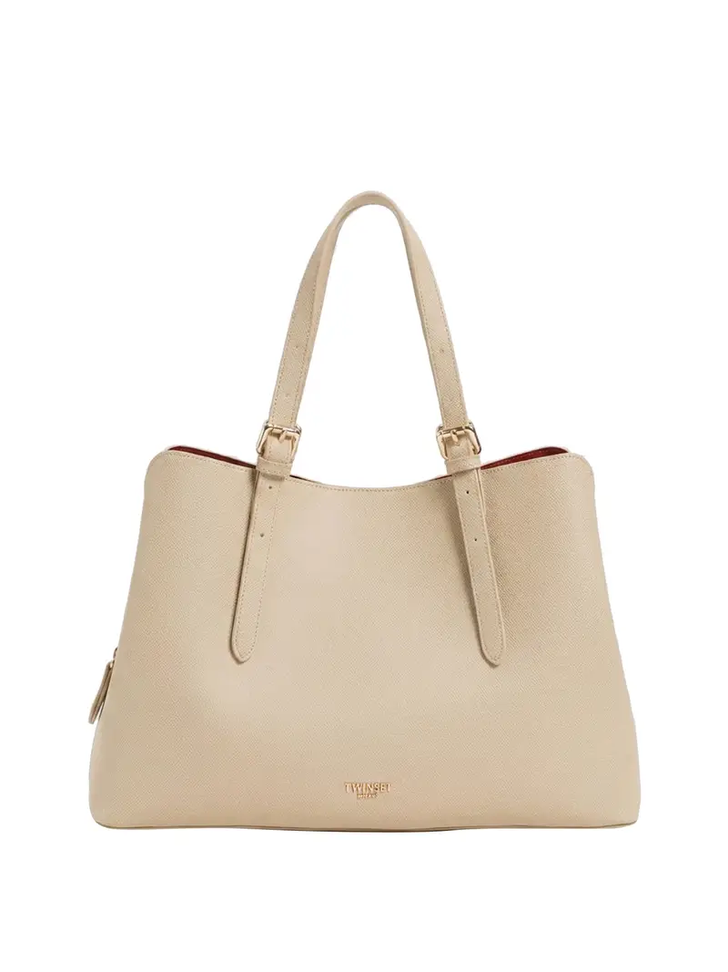 borsa shopper twin set da donna - beige