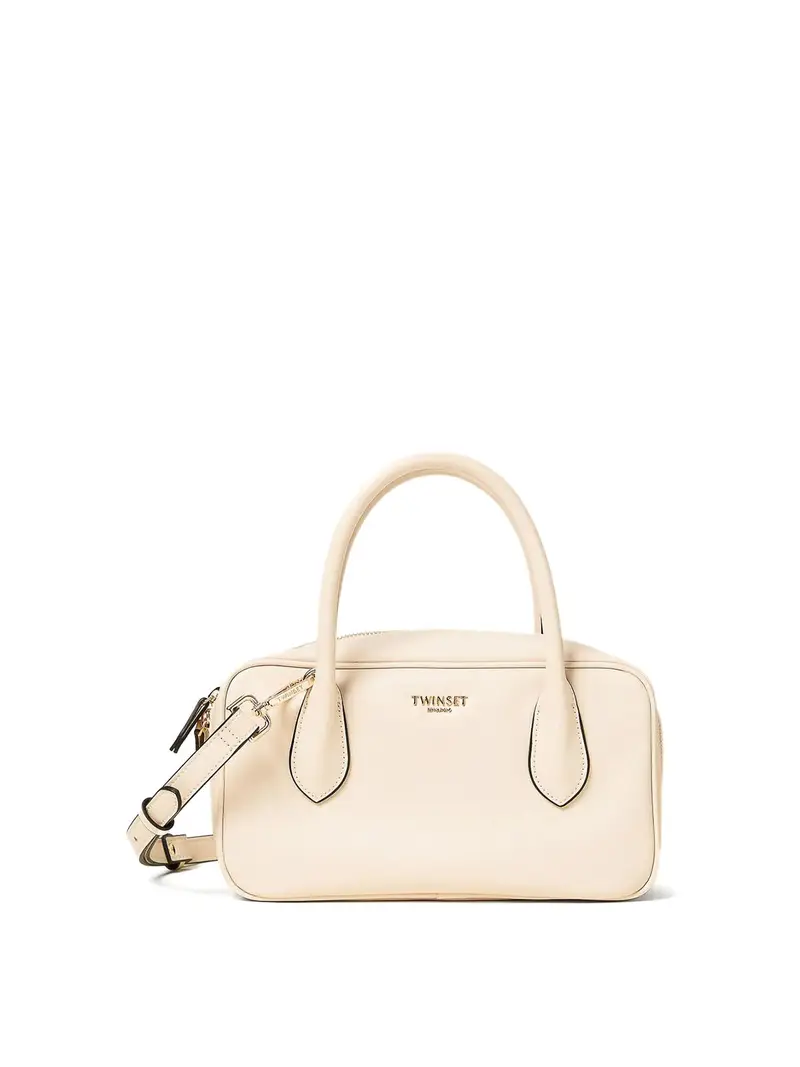 Borsa Tote Con Zip Beige