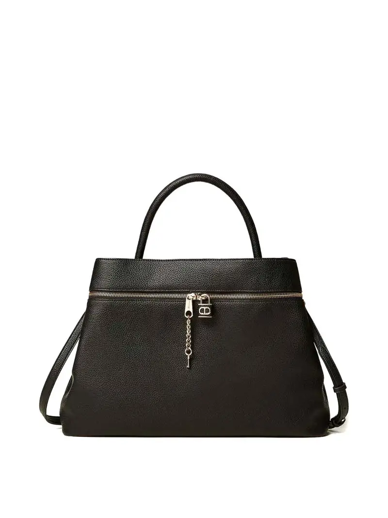 Borsa Tote Con Zip Nero