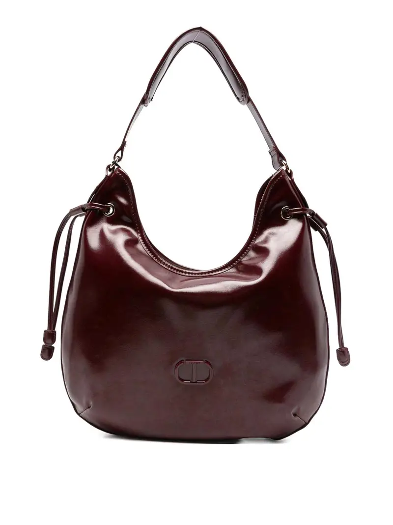 Borsa Tote Glossy Con Coulisse Rosso