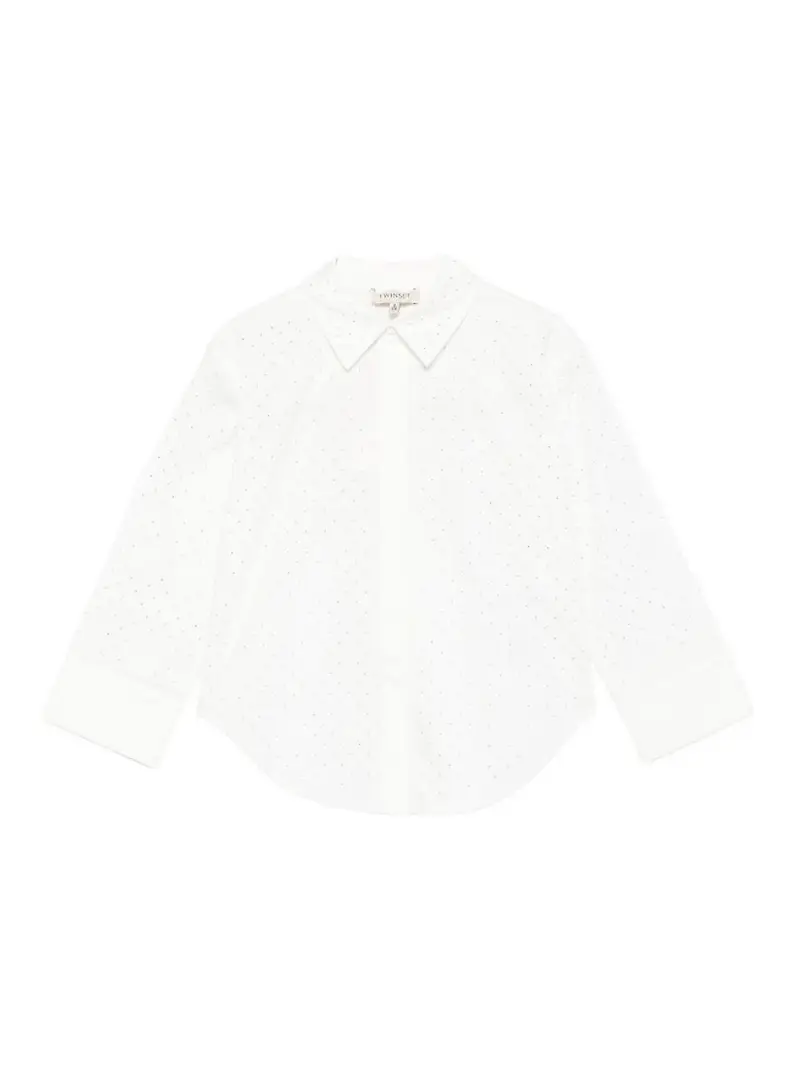 Camicia di cotone bianco