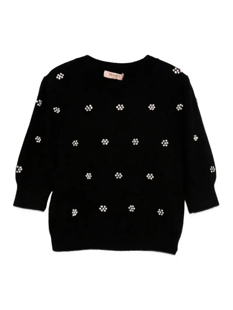 Camicia M/C ricamata Nero