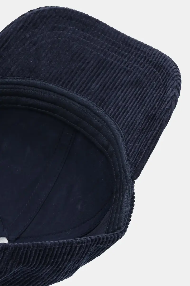 cappello con visiera in velluto a coste Blu navy miniatura 4