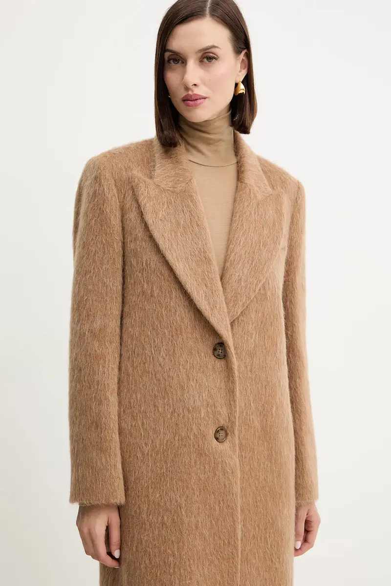 cappotto con aggiunta di lana Beige miniatura 4