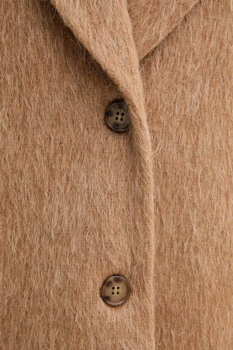 cappotto con aggiunta di lana Beige miniatura 5