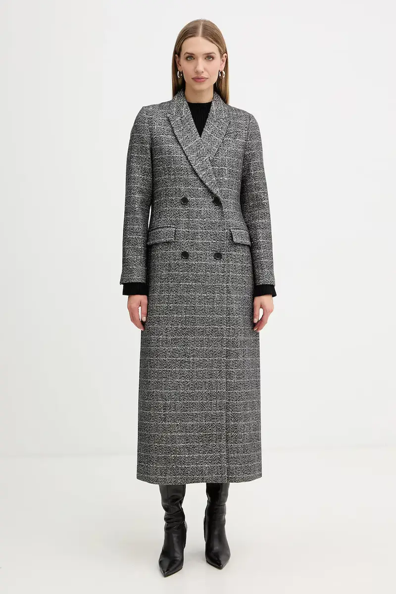 cappotto con lana Grigio