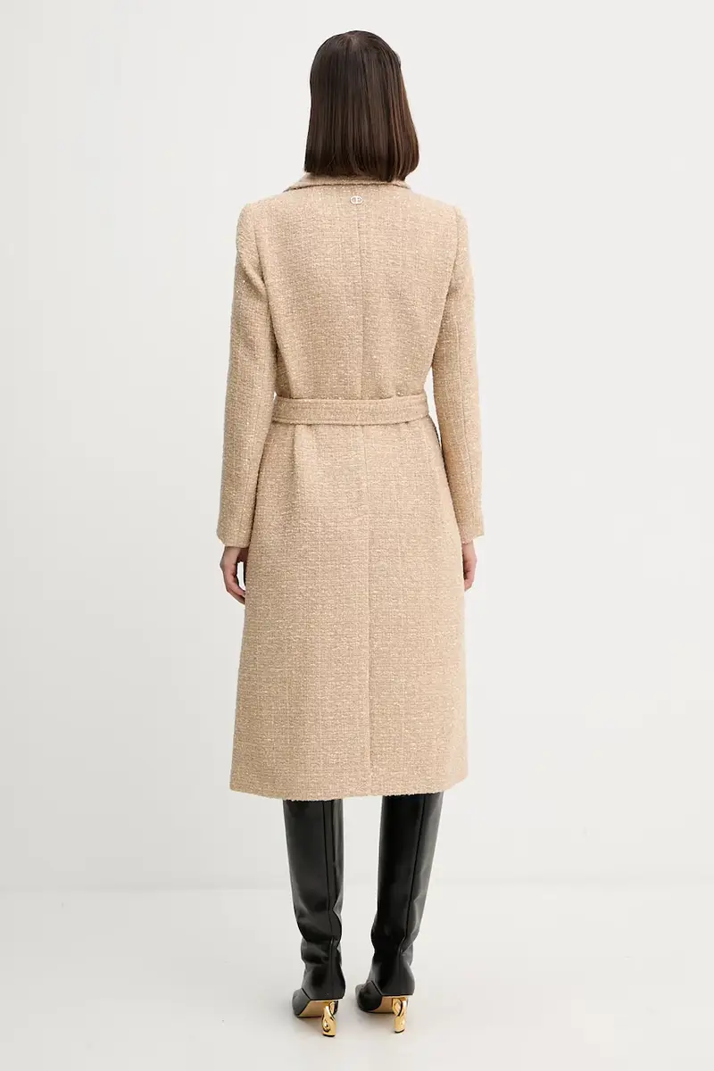 cappotto in lana Beige miniatura 3