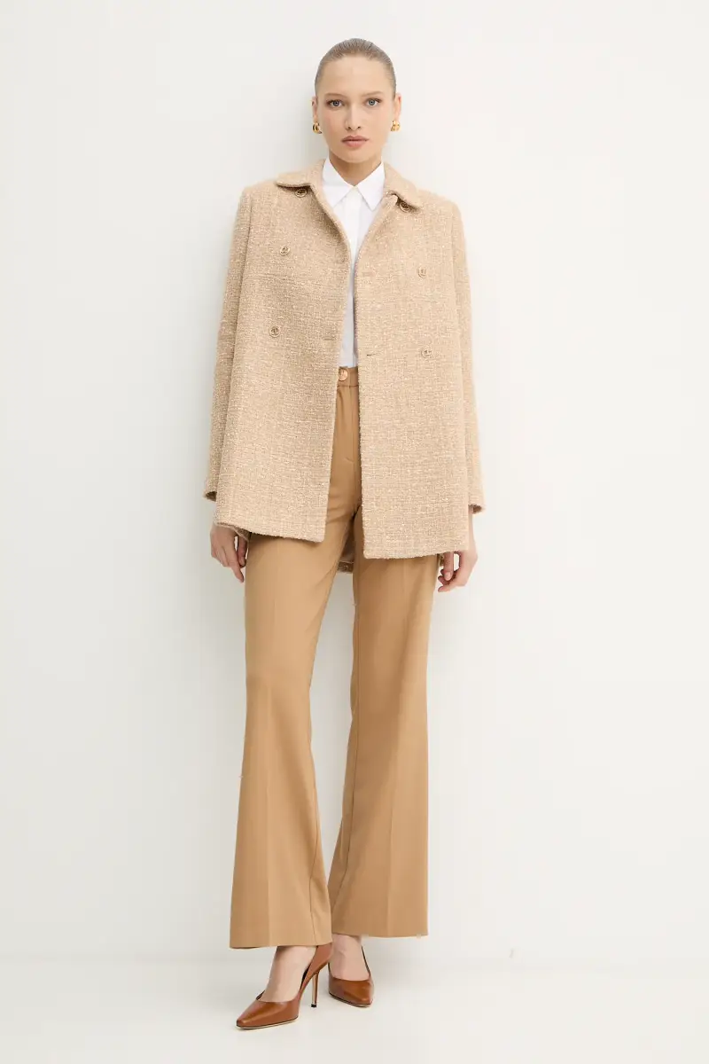 cappotto in lana Beige miniatura 2