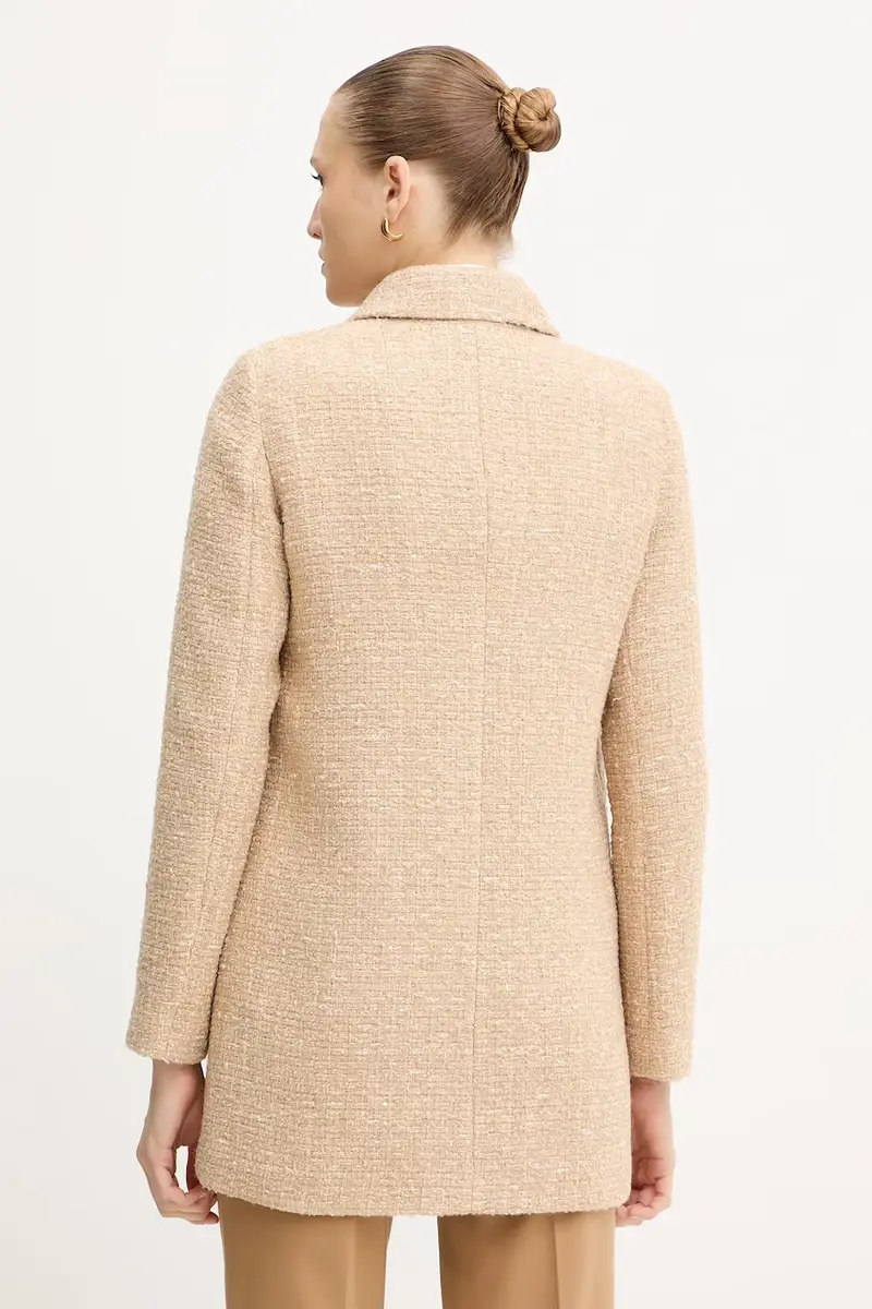 cappotto in lana Beige miniatura 3