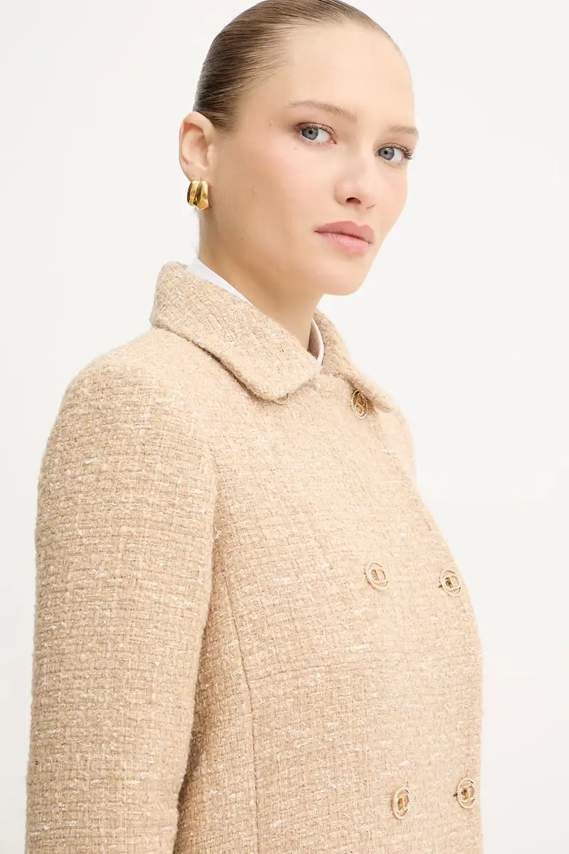 cappotto in lana Beige miniatura 5