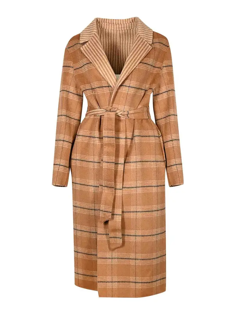 Cappotto in tessuto doppio reversibile Nero