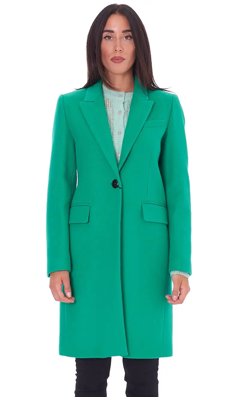 Cappotto lungo twinset verde, colore verde