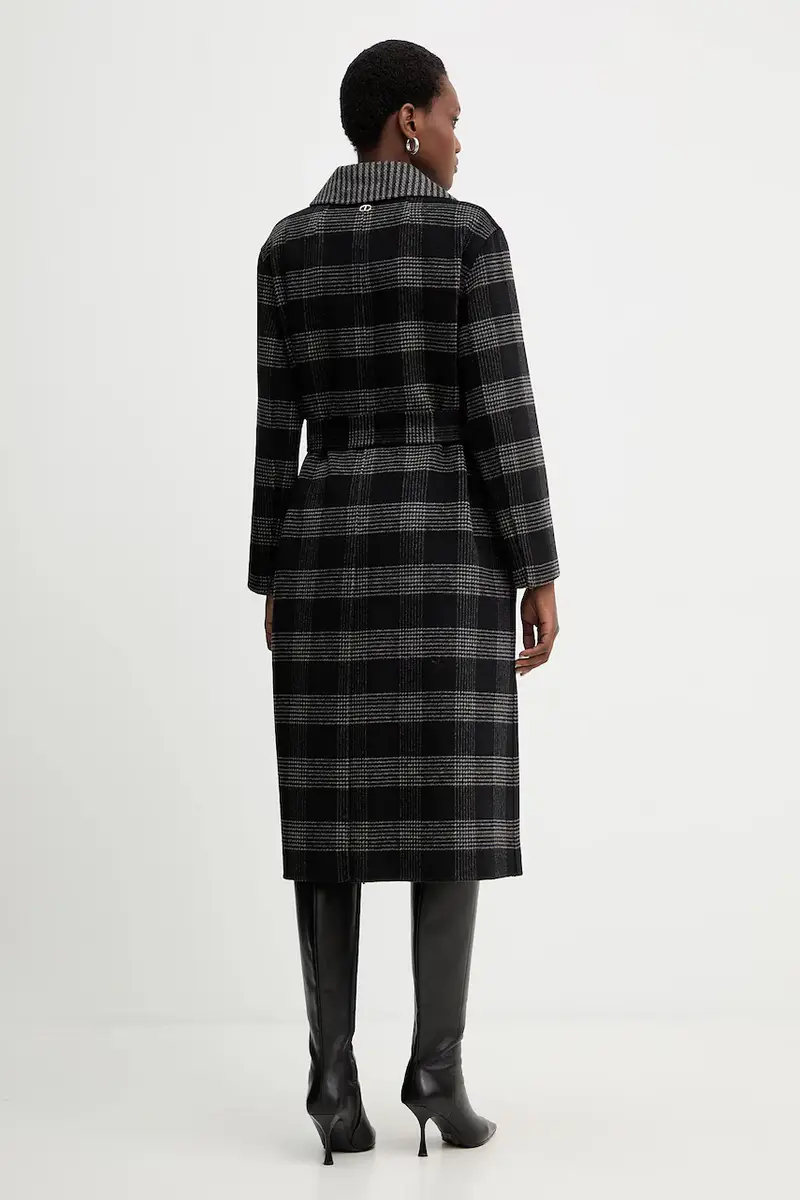 cappotto reversibile con lana Nero miniatura 3