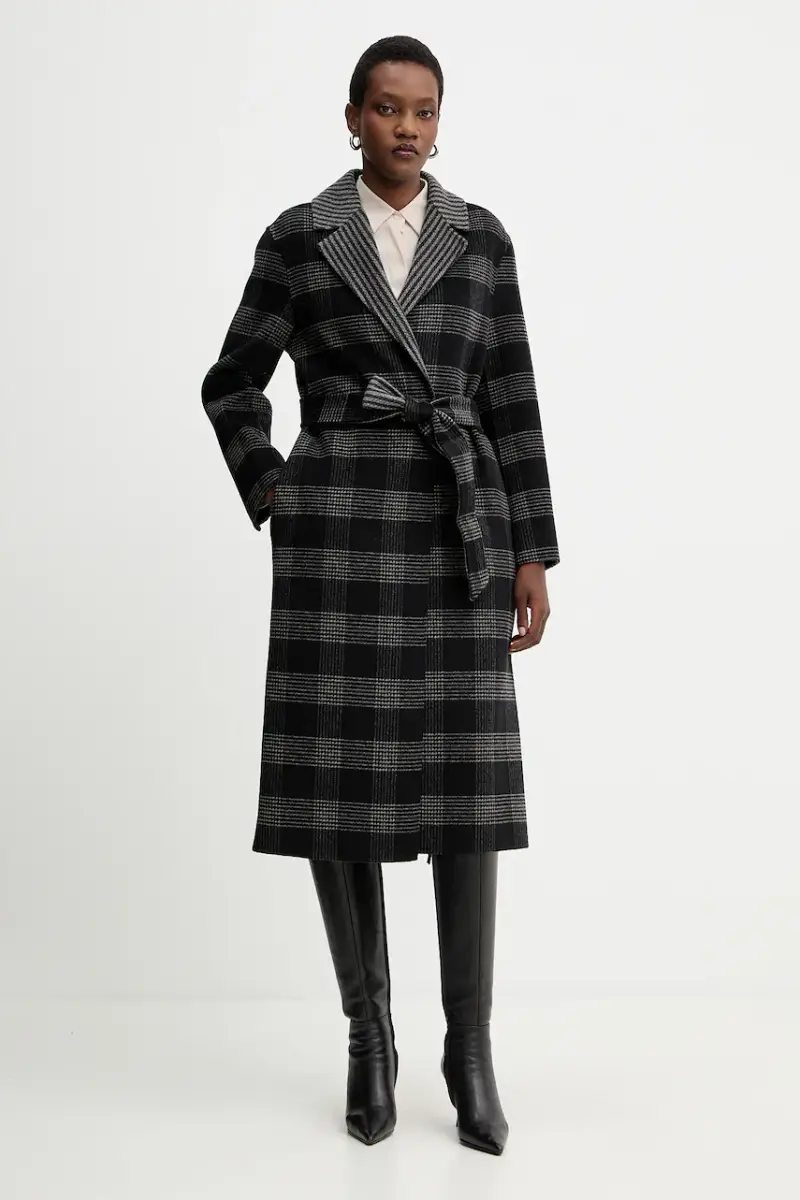 cappotto reversibile con lana Nero