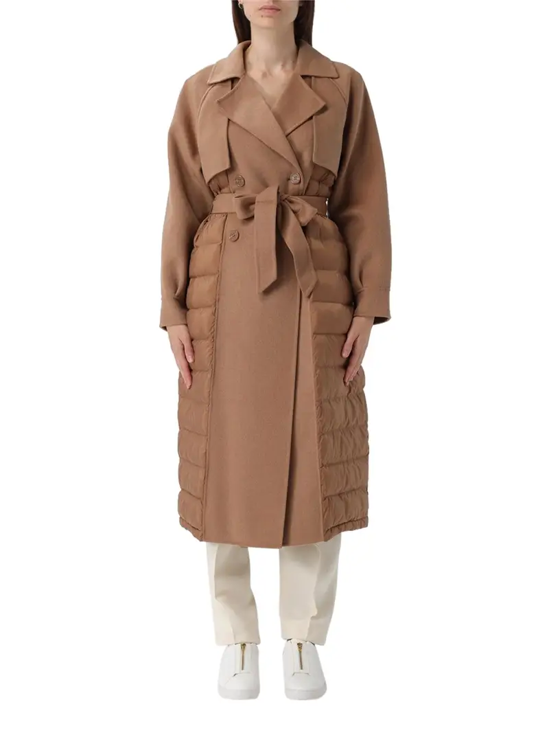 cappotto twin set da donna - marrone