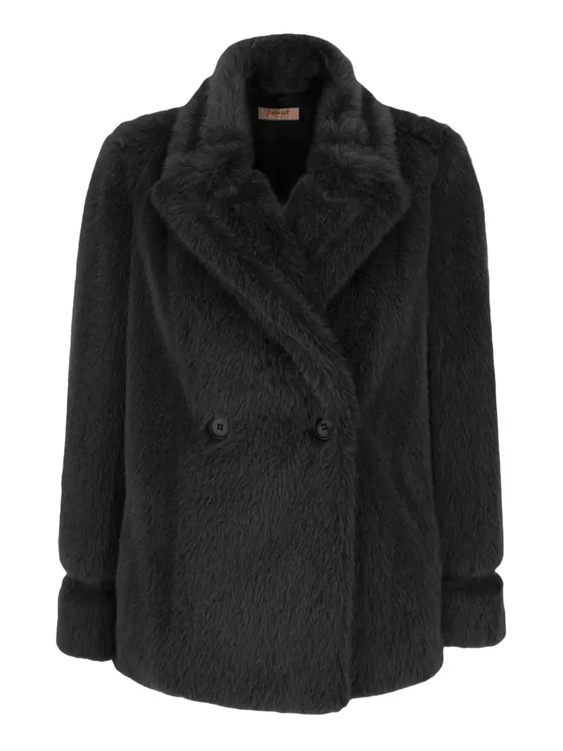 cappotto twin set da donna - nero