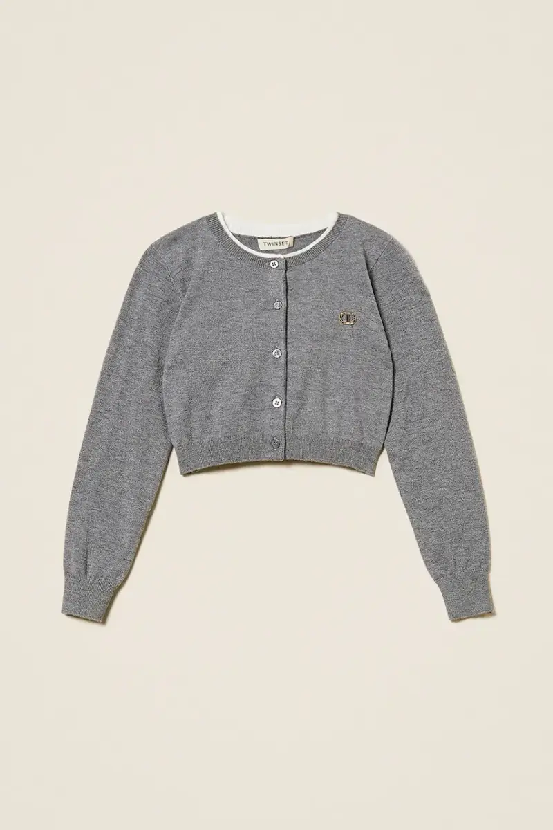Twinset Cardigan Grigio 3770137 miniatura 2
