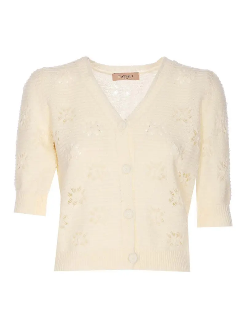 Twinset Cardigan Bianco 4183556