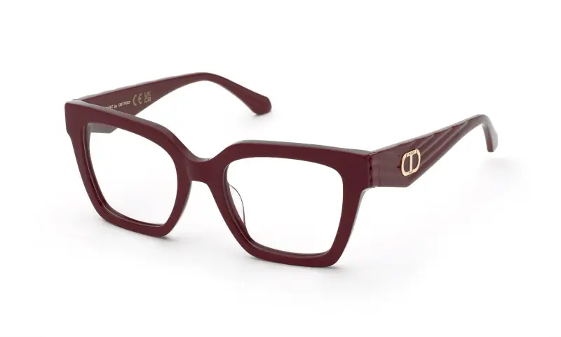 Twinset Montature da vista Donna in acetato bordeaux squadrate