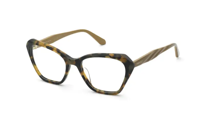 Twinset Montature da vista Donna in acetato havana geometrica