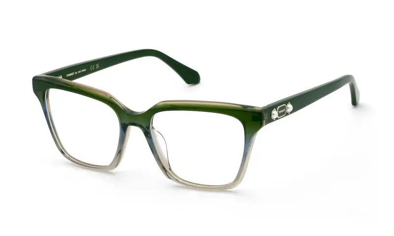Twinset Montature da vista Donna in acetato verde squadrato