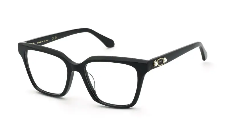 Twinset Montature da vista Donna in acetato nero squadrato