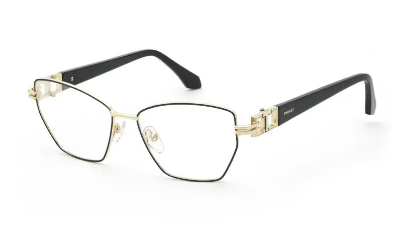 Donna Twinset VTW125 301 Montature da vista Metallo Oro Geometrica