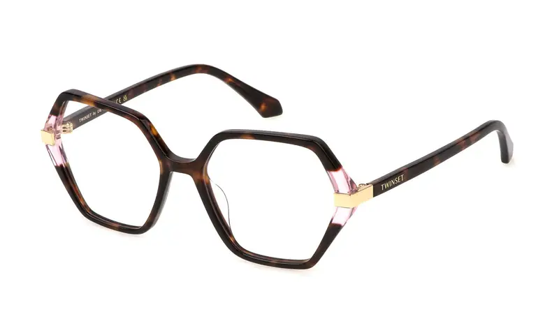 Twinset Donna VTW052V  04BL Montature da vista Acetato Havana  Geometrica