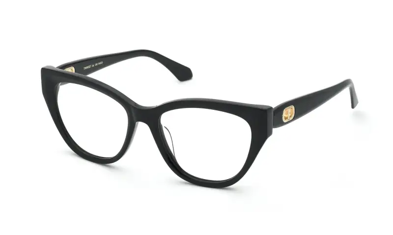Donna VTW076 0700 Montature da vista Acetato Nero Farfalla