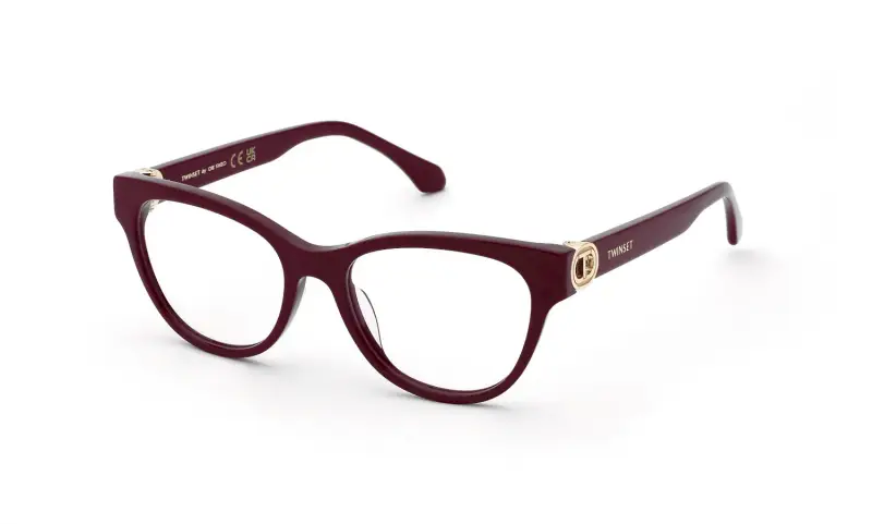 Donna VTW092 08LA Montature da vista Acetato Bordeaux Farfalla