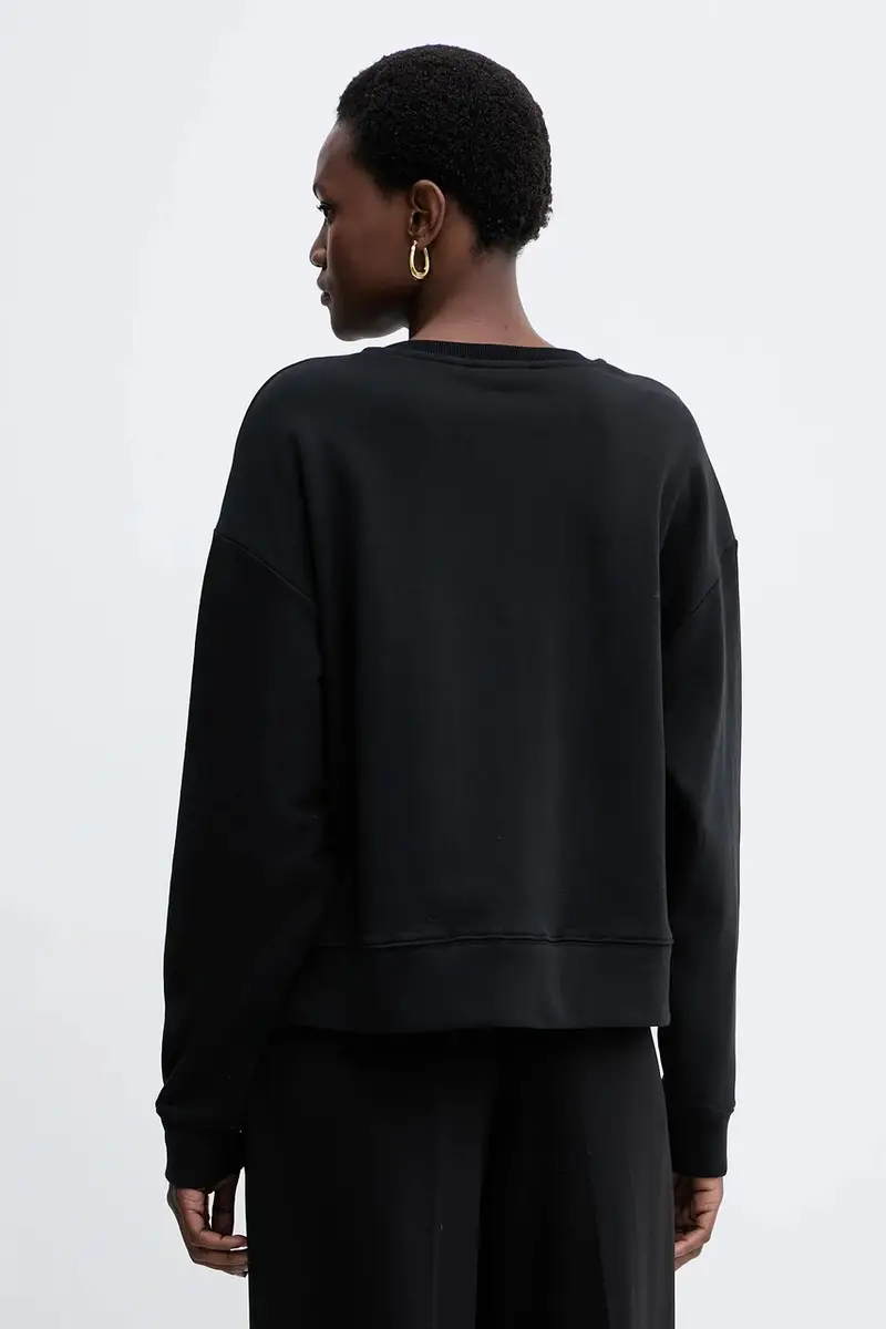 felpa in cotone Nero miniatura 3