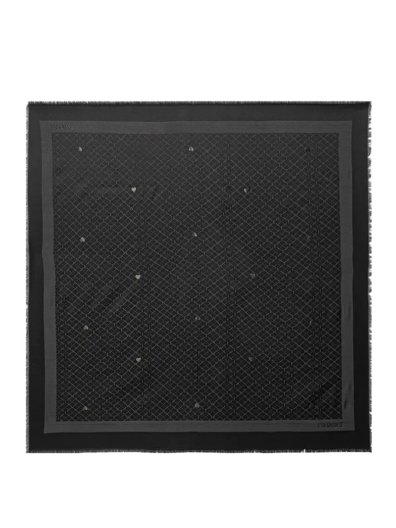 foulard twin set da donna - nero