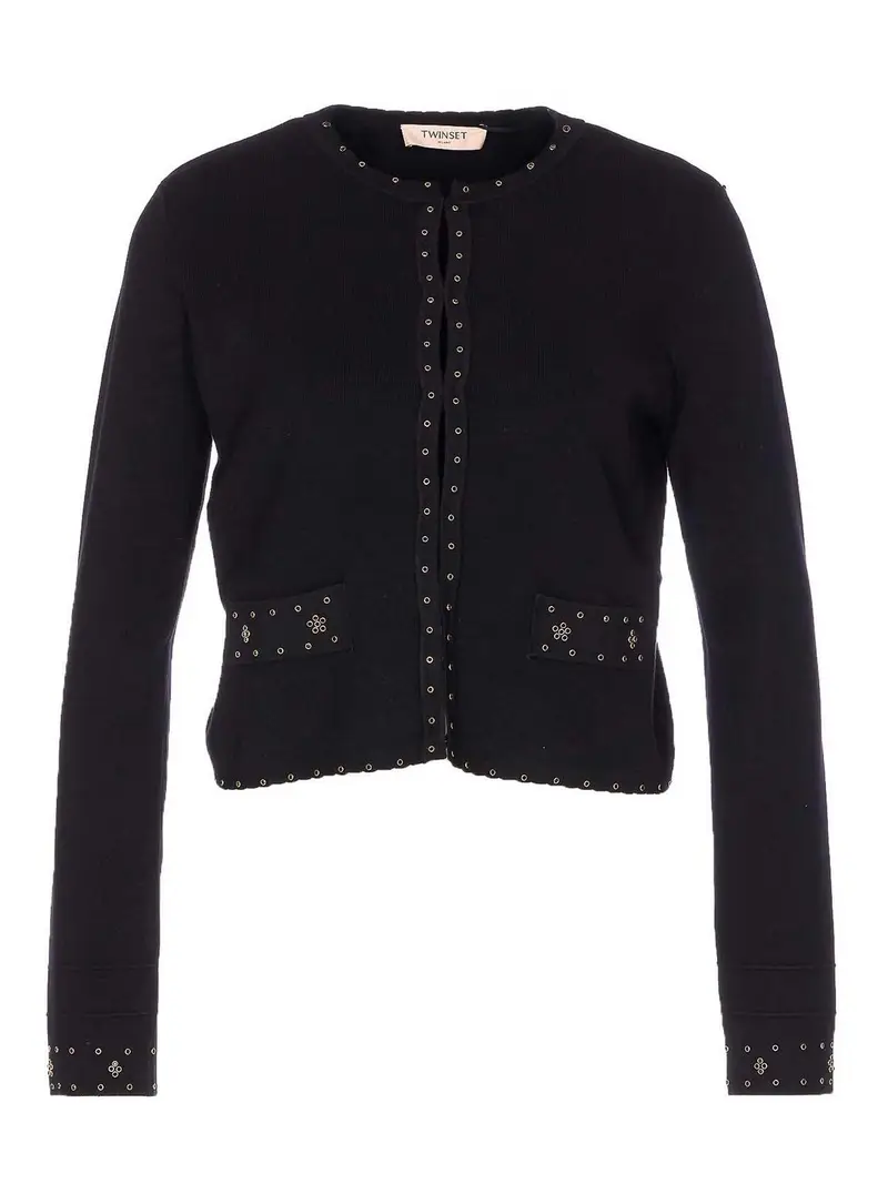 Giacca a maglia Nero