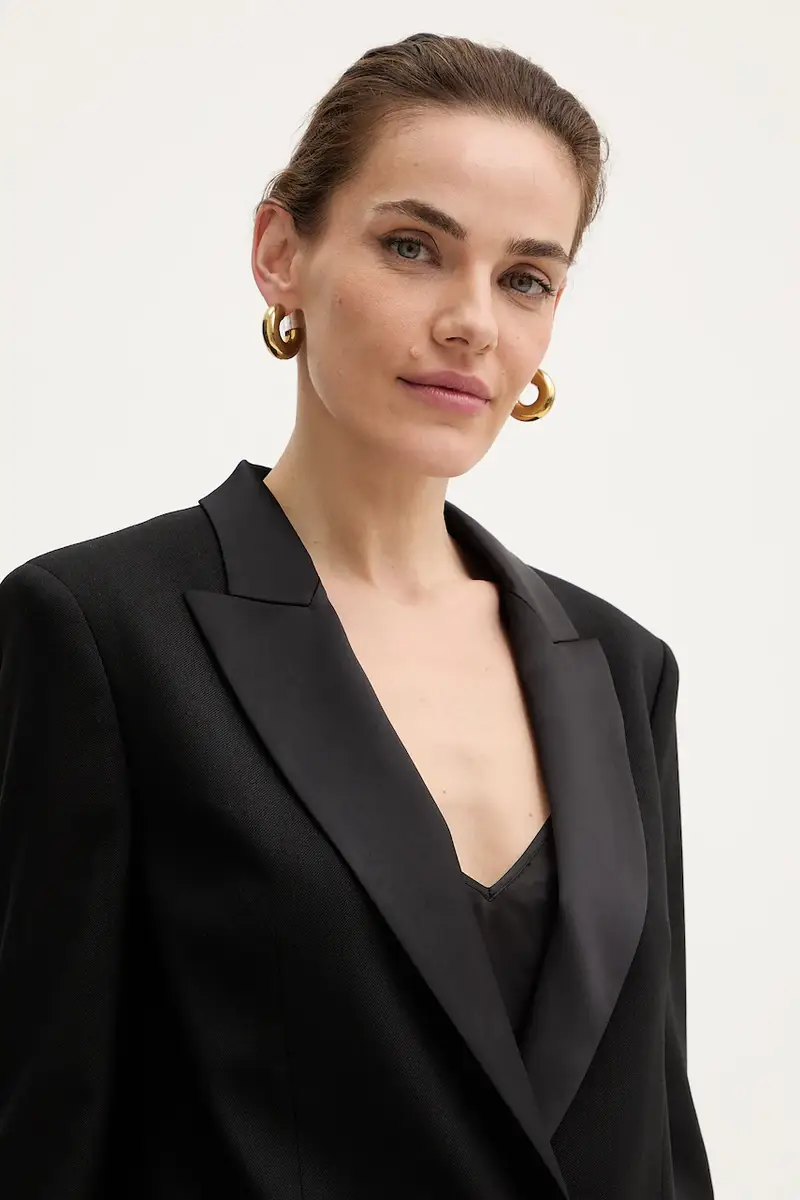 giacca con lana Nero miniatura 4