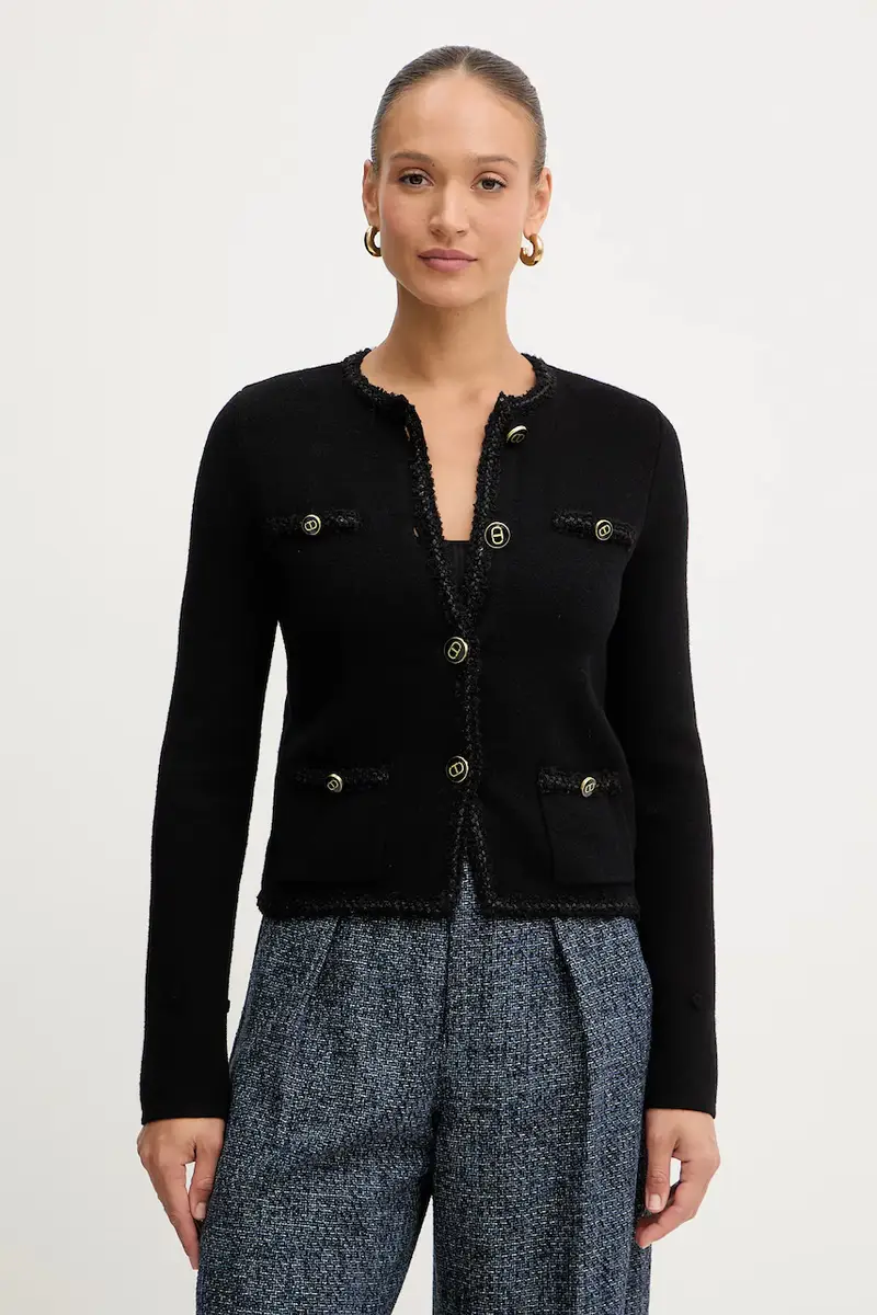 giacca con lana Nero