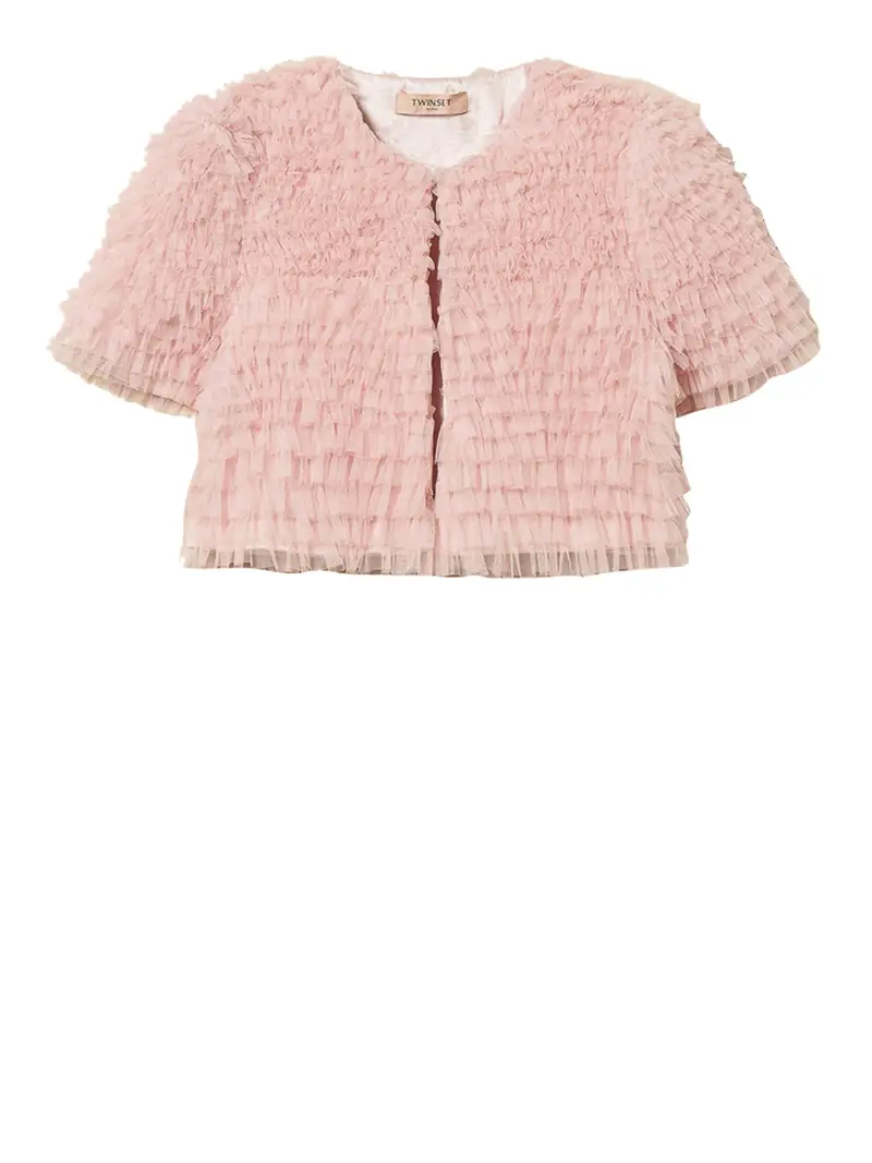 giacca twin set da donna - rosa