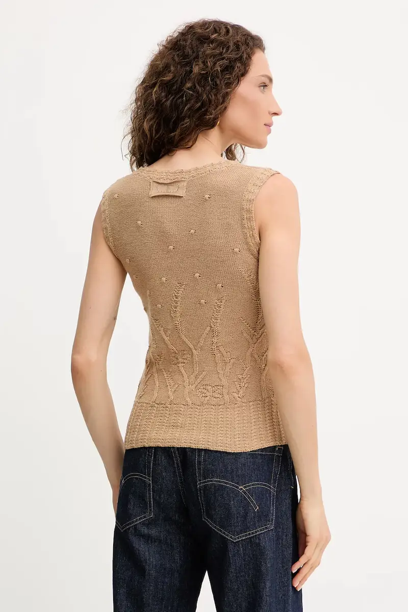 gilè in lana Marrone miniatura 3