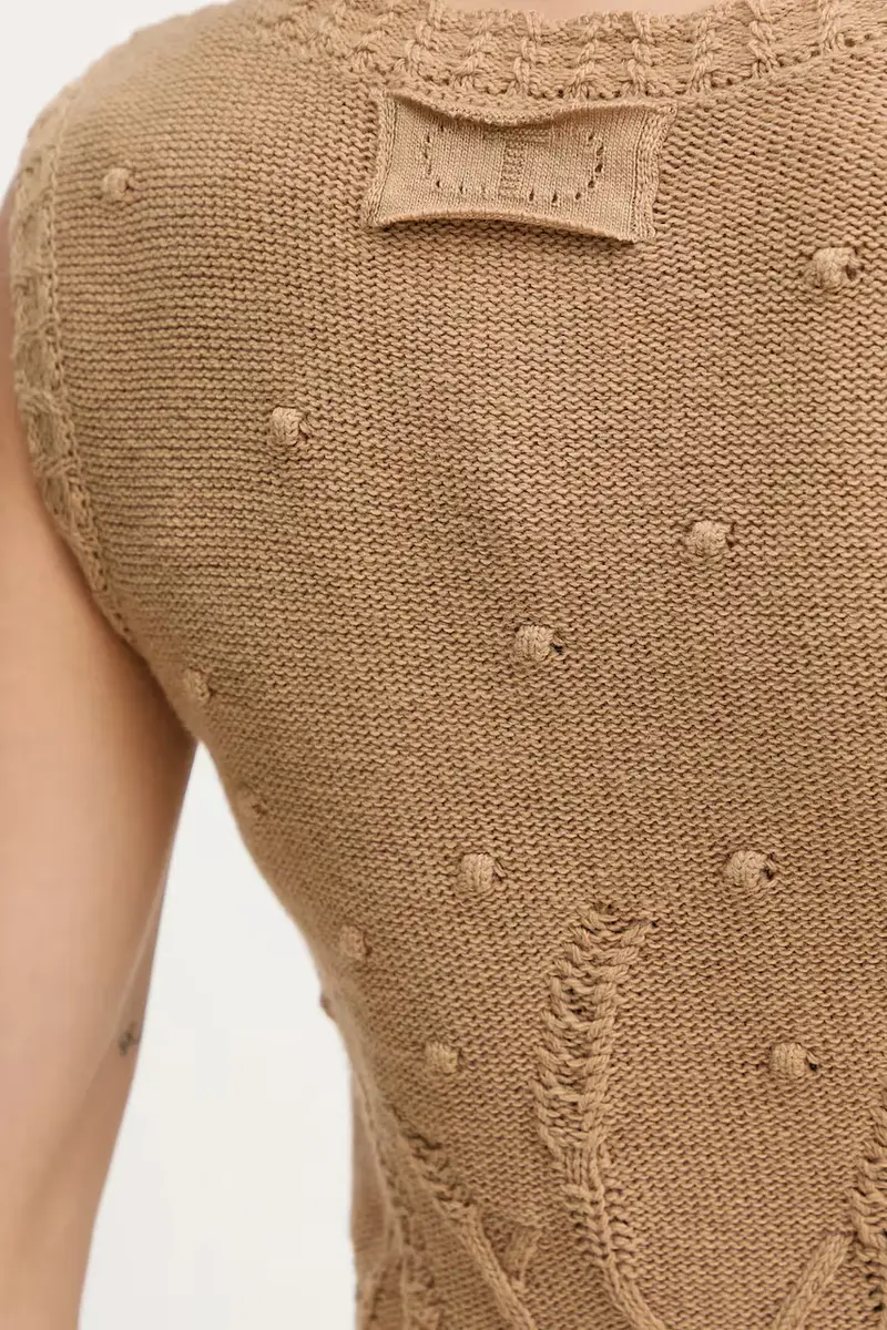 gilè in lana Marrone miniatura 5