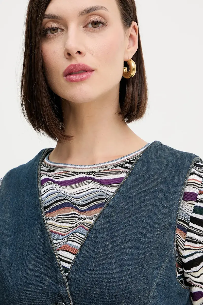 Twinset Gilet Blu 4215987 miniatura 3