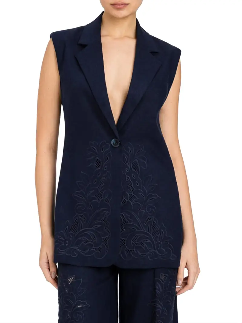 gilet twin set da donna - blu