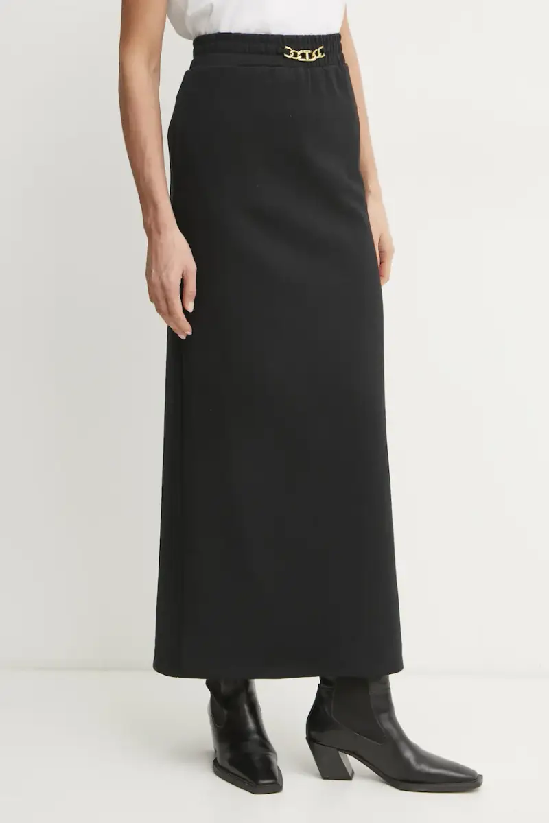 gonna in cotone colore nero 251TE2072