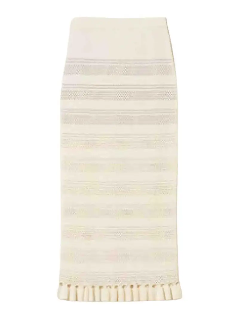 Gonna in maglia color crema Bianco