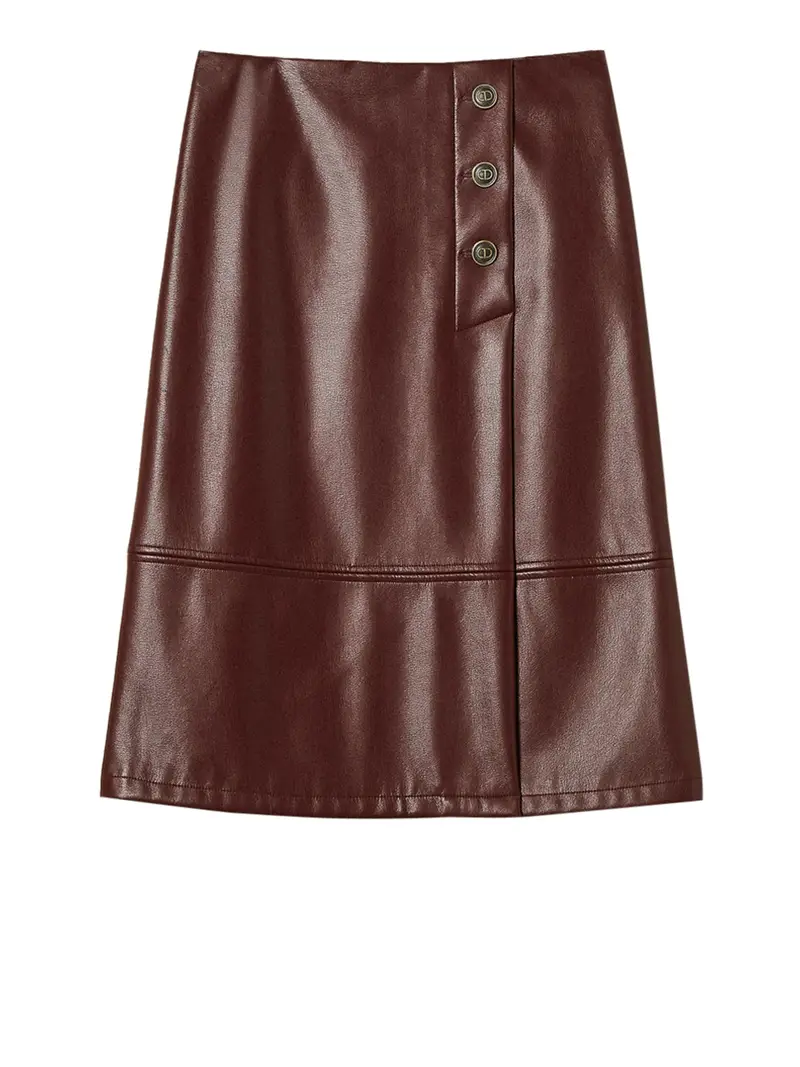 gonna longuette twin set da donna - bordeaux