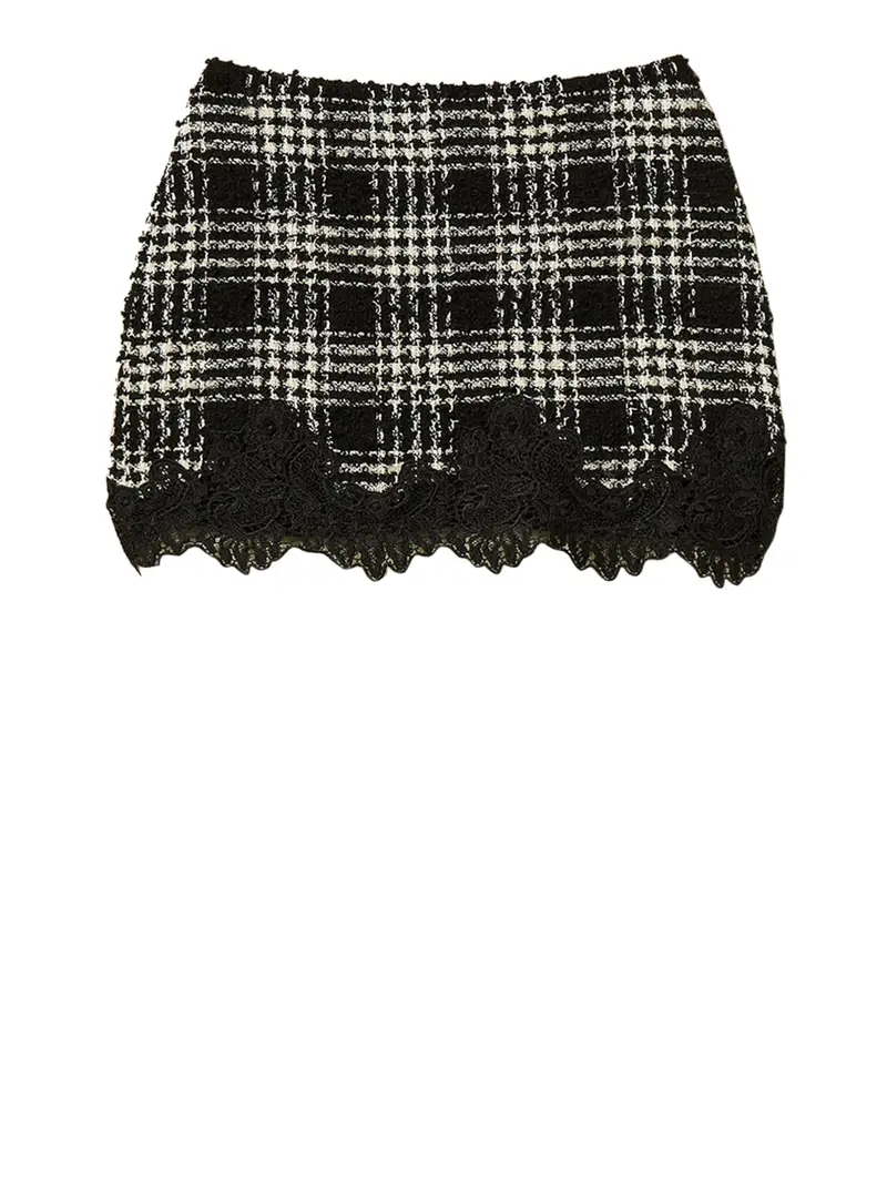 gonna mini twin set da donna - nero